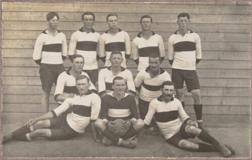 Men's soccer team at the internment camp at Holsworthy, New South Wales, 1918 or 1919, 1 / Carl Schiesser