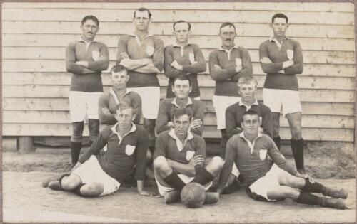 Men's soccer team at the internment camp at Holsworthy, New South Wales, 1918 or 1919, 2 / Carl Schiesser