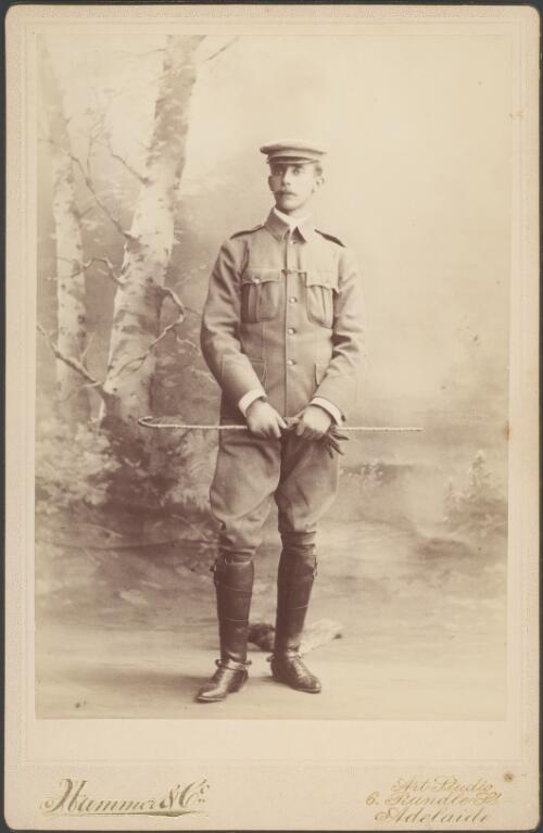 Portrait of Samuel White in army uniform, Adelaide, approximately 1899 / Hammer & Co