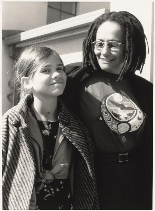Roberta Sykes with her daughter Naomi Sykes at the National Poetry Festival, Melbourne, 5 November 1994 / Juno Gemes