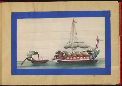 [Zhongguo gu dai chuan bo shui fen hua ce. Xi chuan = Album of Chinese boats from the Qing dynasty. Theatre boat]