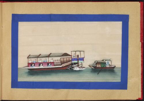 [Zhongguo gu dai chuan bo shui fen hua ce. Ming lun chuan = Album of Chinese boats from the Qing dynasty. Paddle boat]