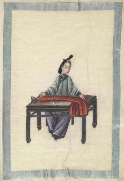 [Fang zhi yu zhen xian. Zuo yi = Women engaged in spinning and needlework. Making clothes]