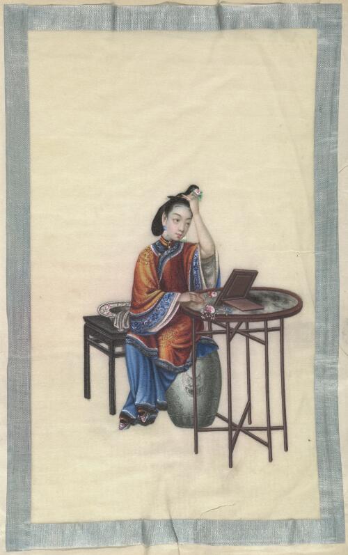 [Fang zhi yu zhen xian. Shu zhuang = Women engaged in spinning and needlework. Making up]