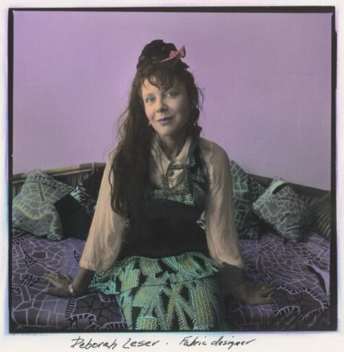 Fabric designer Deborah Leser, Sydney, 1990 / Jim Rolon