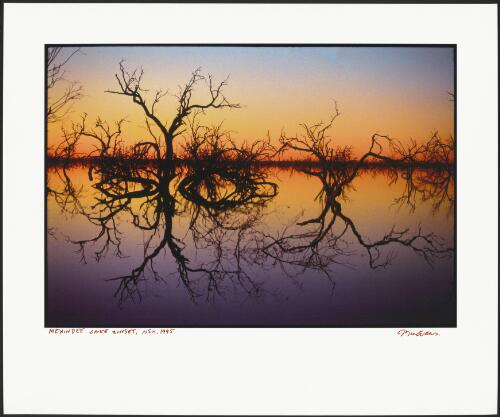 Sunset over Menindee Lake, New South Wales, 1995 / Joyce Evans