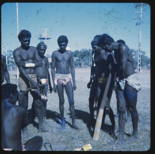 Group of Aboriginal Australian dancers, Bamyili, Northern Territory, 1972