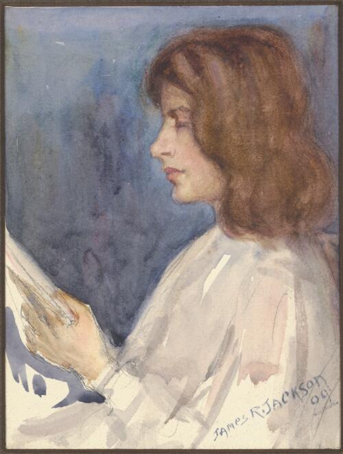 Woman reading, 1909 / James R. Jackson