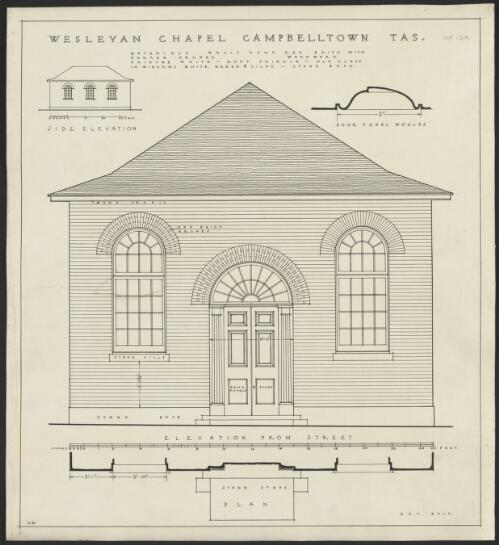 Wesleyan Chapel, Ross, Tasmania [picture] / W.H.W., J.L.B. delt