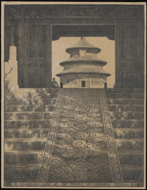 Guardian Gate at the Temple of Heaven, Peking [picture] / Hardy Wilson