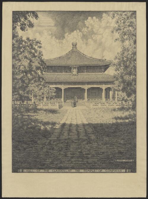 Hall of the Classics at the Temple of Confucius [picture] / Hardy Wilson