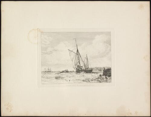 Cowes boat coming out of the harbour [picture] / drawn & etched by Edward William Cooke