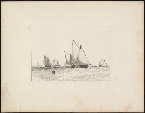 Mackarel [i.e. mackerel] boats coming in, Brighton, England [picture] / E.W. Cooke May 1830