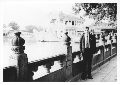 Andrew Gosling, Chief Librarian, Asian Collections, NLA, at Summer Palace, Beijing, 8 October 1987 [picture]