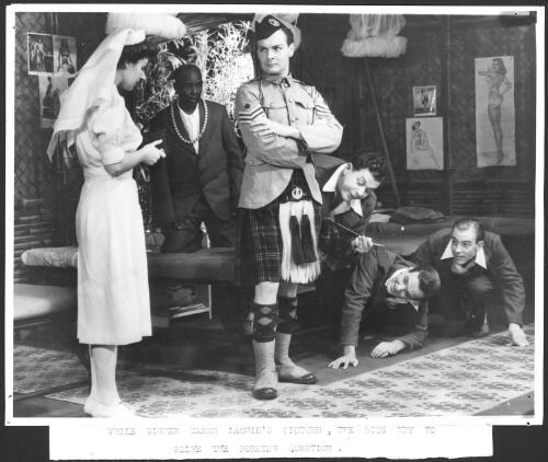 Gwenda Wilson, Joe Thomal, John Wood, Campbell Gray, Stephen Staughton and Sydney Conabere in the J.C. Williamson production of The Hasty Heart,1946 [picture]