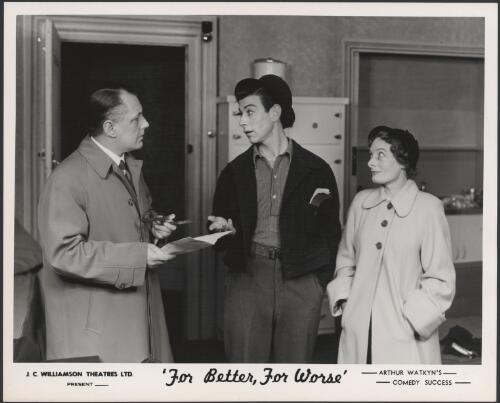 Michael Duffield, Bill Akers and Joan Duan from the J.C. Williamson production of For Better, For Worse, 1953 [picture] / Hal Williamson, Sydney