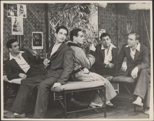 Stephen Staughton, Peter French, John Wood, Campbell Gray and Sydney Conabere in the J C Williamson production of The Hasty Heart, 1946 [picture]