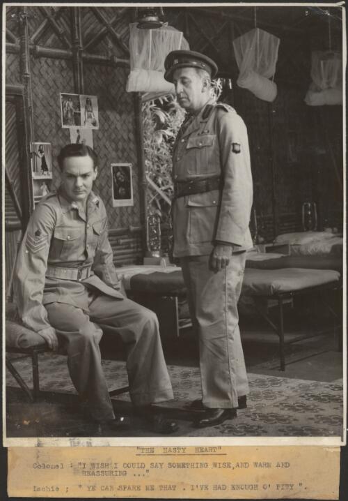 John Wood and Reg Newson in the J C Williamson production of The Hasty Heart, 1946 [picture]