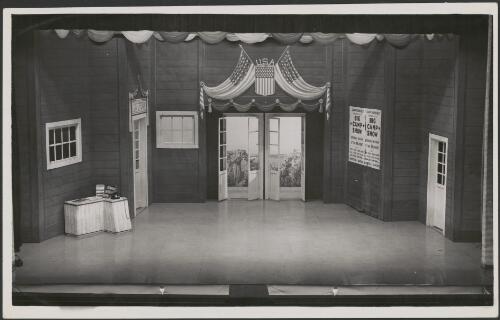Stage set for the J.C. Williamson production of Let's face it, the service club at Camp Roosevelt, 1943 [picture] / S.J. Hood