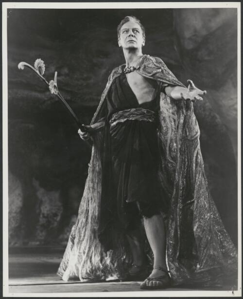 John Gielgud as Prospero in an unidentified production of The Tempest [picture]
