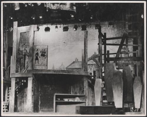Stage set for the J.C. Williamson production of Oliver!, The Undertaker's (2) [picture]