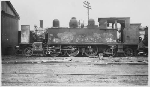 [DS7 steam locomotive with new smokebox arrangement just out of Launceston shops, Tasmania, 4 October 1948] [picture]