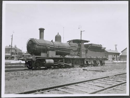 Steam locomotive 2551 with an extended smoke box at Harden, New South Wales, 15 December, 1938 [picture] / W.R.B. Johnson