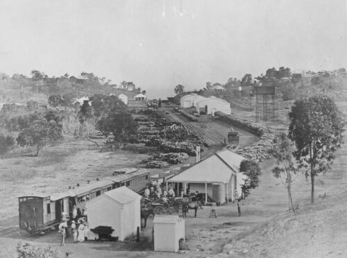 Railway station and yard at Palmerston, later renamed Darwin, Northern Territory, about 1890 [picture] / Australian Information Service