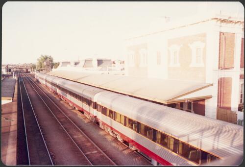 Express passenger train, or XPT, at Junee, 1982 [picture]