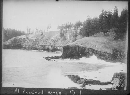 Coastal scene at Hundred Acres, Norfolk Island, approximately 1910