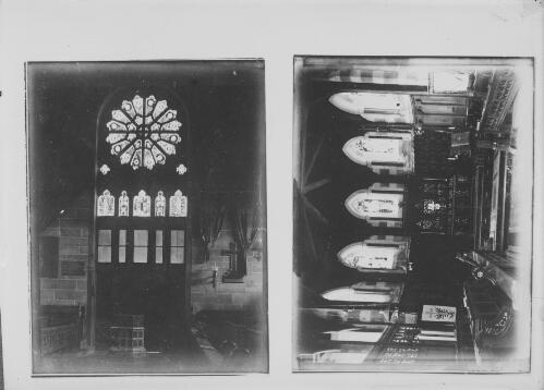 Interior view of the mission church, St Barnabas Chapel, Norfolk Island, approximately 1910