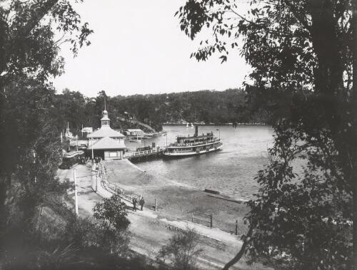 Mosman Bay with trams and ferries, New South Wales, ca. 1905 [picture] / Edward A. Downs