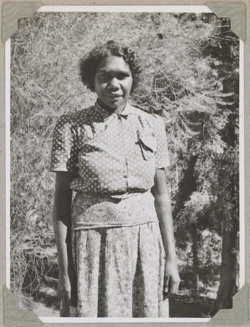 Portrait of Nancy, an Aboriginal woman, Arltunga [?], Northern Territory, ca. 1946, 2 [picture]