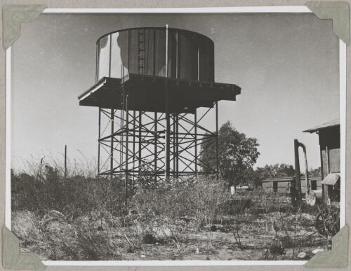 Elevated water tank at an unidentified location, Northern Territory, ca. 1946 [picture]