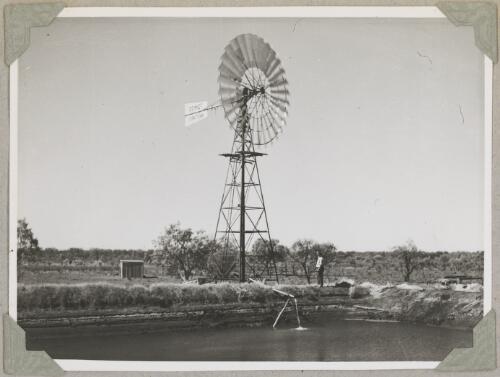 Comet D Pattern windmill, bore and dam, Northern Territory, ca. 1946, 1 [picture]