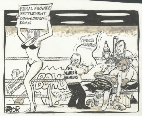 "Rural finance settlement commission loan"  [Malcolm Fraser, Andrew Peacock, Ian Sinclair] [picture] / Pryor