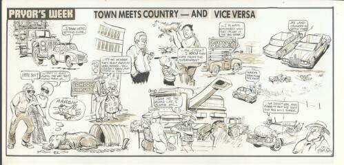Town meets country - and vice versa [picture] / Pryor