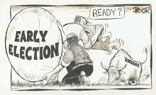 Early election [Malcolm Fraser and Phillip Lynch] [picture] / Pryor