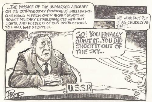 "So! You finally admit it - you did shoot it out of the sky" [picture] / Pryor