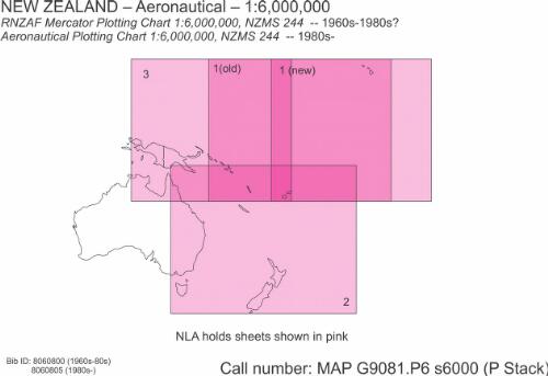 RNZAF Mercator plotting chart 1:6,000,000, NZMS 244 / Department of Lands and Survey