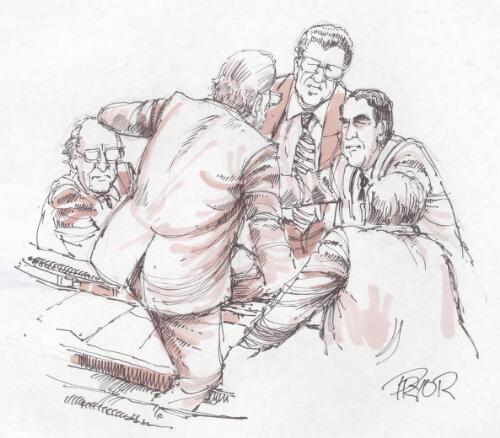 [Mr. Kent, centre, climbing over the Government front bench with his way blocked by Government Members] [picture] / Pryor