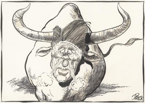 [Ronald Reagan as a bull] [picture] / Pryor