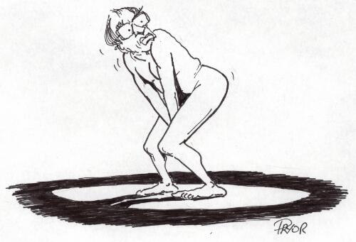 [John Howard naked under a spotlight] [picture] / Pryor