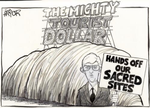 Hands off our sacred sites [tourism] [picture] / Pryor