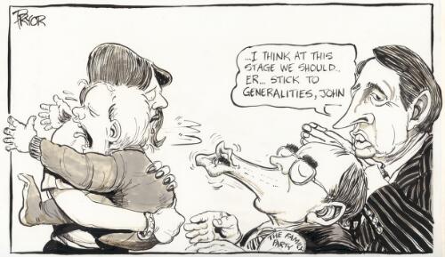 "I think at this stage we should - er - stick to generalities, John" [John Howard] [picture] / Pryor