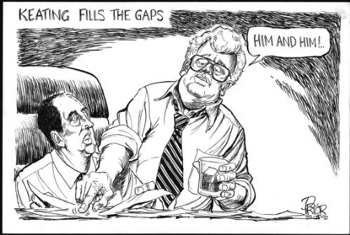 Keating fills the gaps [Paul Keating, Graham Richardson] [picture] / Pryor