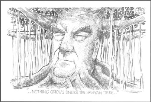 Nothing grows under the banyan tree [Robert Menzies as the banyan tree] [picture] / Pryor