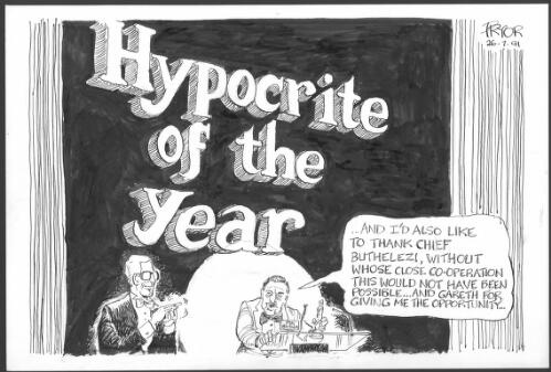 Hypocrite of the year [Pik Botha] [picture] / Pryor