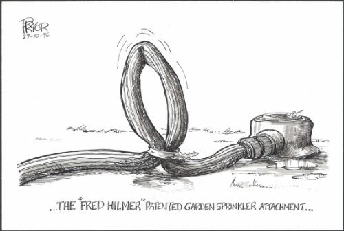 The "Fred Hilmer" patented garden sprinkler attachment [picture] / Pryor