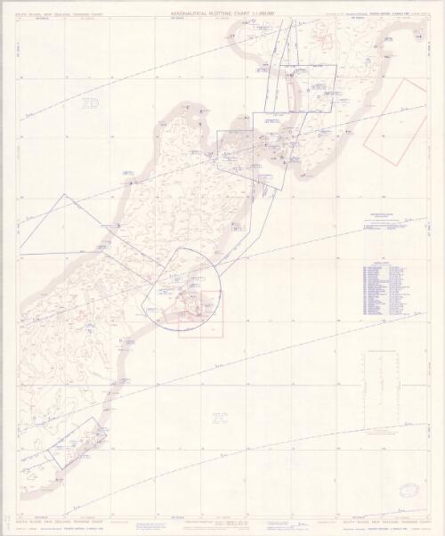 Aeronautical plotting chart 1:1,000,000 NZMS 214 / Department of Lands and Survey